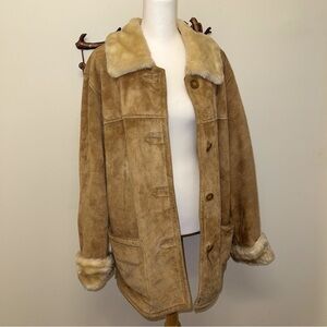 Dennis Basso 100% Suede Faux Fur Lined Overcoat - | Women’s L/XL